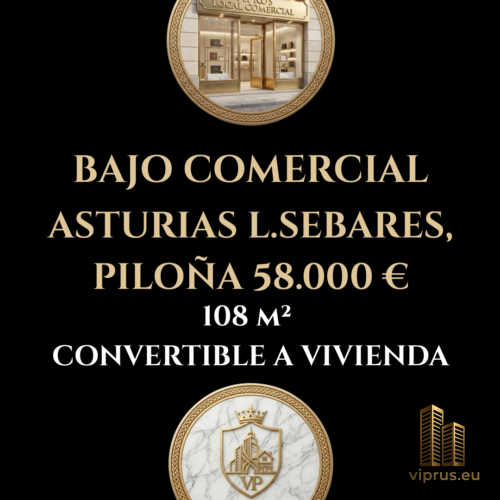 Bajo Comercial en Piloña: 108 m² CONVERTIBLE A VIVIENDA (58.000 €)