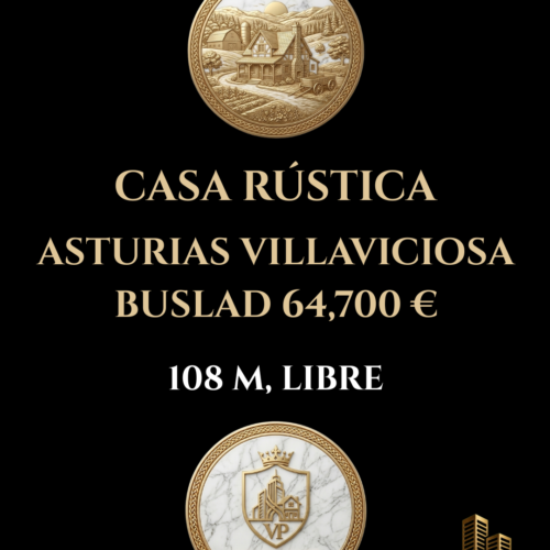 💎 Oportunidad Viprus Elite: Casa rústica en Buslad (Villaviciosa). 108 m², libre, por 64.700 €. Excelente potencial de revalorización para proyectos de rehabilitación en el entorno rural asturiano.